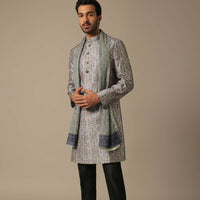 Stylish Blue Kurta Set For Men