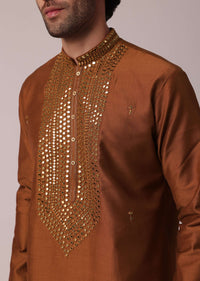 Stylish Festive Orange Kurta Set For Men