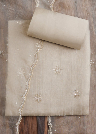 Subtle Beige Tissue Suit Set
