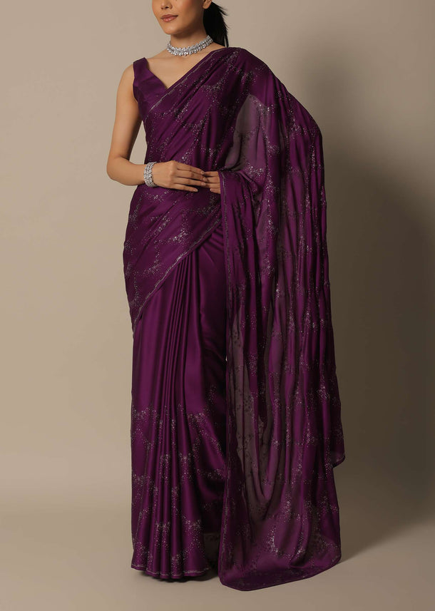 Swarovski Elegance Saree With Unstitched Blouse