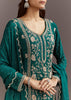 Teal Green Cutdana And Sequins Kurta Sharara With Dupatta