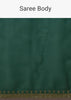 Teal Green Plain Organza Saree With Heavy Cut Dana Work