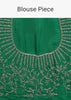 Teal Green Plain Organza Saree With Heavy Cut Dana Work