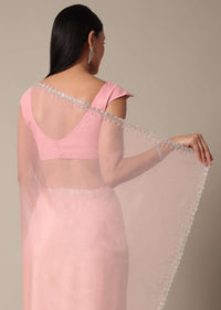 Timeless Pink With Cut Dana Embellished Border Work