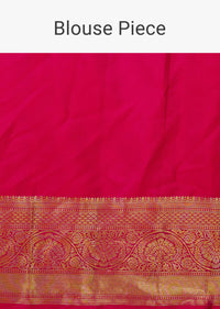 Magenta Pink Woven Kanjivaram Silk Saree