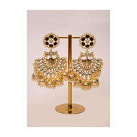 Traditional chandelier earring with multiple jhumkas
