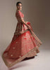 Turkey Red Lehenga Choli With Floral Motifs On The Kali And Hemline