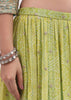 Turquoise Georgette Silk Kurta Palazzo Set