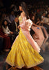 Sunset Yellow Lehenga Choli With Hand Embroidered Buttis