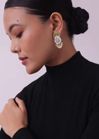Two Tone Finish Oxidised Long Necklace And Earring Set