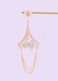 Uber chick party earring with tassels and encaged semi precious stones only on Kalki