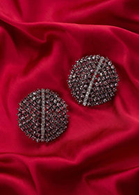 Uncut cluster earring densely studded with diamond stone only on Kalki