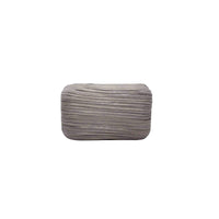 Violet Fibre Box Clutch Enhanced With Crushed Fabric By Pink Cocktail