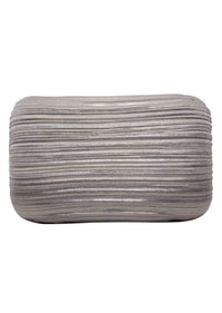Violet Fibre Box Clutch Enhanced With Crushed Fabric By Pink Cocktail