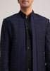 Violet Silk Indo Western Set With Sequins And Thread Work