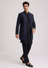 Violet Silk Indo Western Set With Sequins And Thread Work