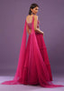 Hot Pink Lehenga Set In Viscose Georgette