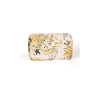 White Clutch Enhanced With Floral Print Online - Kalki Fashion