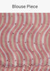 White Crepe Silk Saree With Mirror Scallop Border And Pink Contrast Blouse