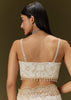 White Net Heavy Embroidered Saree With Embellished Border
