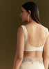 White Satin Embroidered Saree With Gota Patti Work