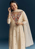 White Silk Kurta Set With Thread Work