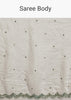 White Tissue Saree With Contrast Border