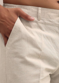 White And Cream Embroidered Silk Kurta Jacket Set For Men