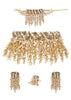 White And Gold Handcrafted Choker Necklace Set In Mix Metal