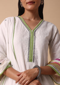 White Cotton Kurta Dhoti Set