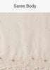 White Organza Saree With Cutdana Work And Unstitched Blouse Piece