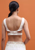 White Embroidered Organza Saree