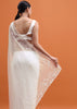 White Embroidered Organza Saree