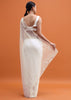 White Embroidered Organza Saree