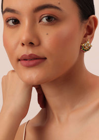 White Rajasthani Ponchi Choker With Beaded Studs