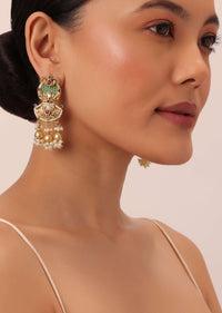 White Rajasthani Ponchi Choker With Beaded Studs