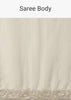 White Sheer Organza Saree With Scallop Cutwork And Unstitched Blouse Piece