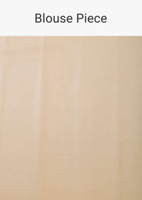 White South Dharmavaram Silk Saree With Antique Zari Weave And Unstitched Blouse Fabric