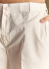 Yellow Linen Kurta Set With Embroidered Thread