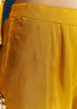 Yellow Silk Kurta Set With Leheriya Print And Embroidery