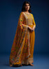 Yellow Chinon Embroidered Anarkali Set With Printed Dupatta