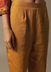 Yellow Cotton Printed Kurta Set