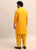 Yellow Gold Coin Work Kurta And Patiala Salwar Set