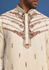 Yellow Hand Worked Kurta Set With Printed Dupatta
