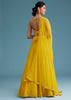 Yellow Nysa Silk Lehenga Set With Mirror Work