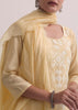 Yellow Palazzo Set With Patchwork Kurta