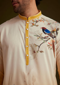 Yellow Printed Floral Kurta Set