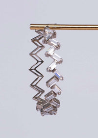 Zig zag hoop earring with buggle beads only on Kalki